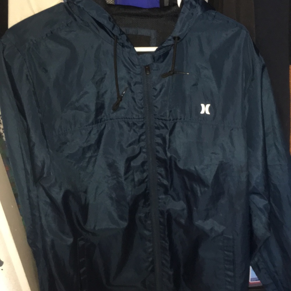 Navy blue Hurley windbreaker